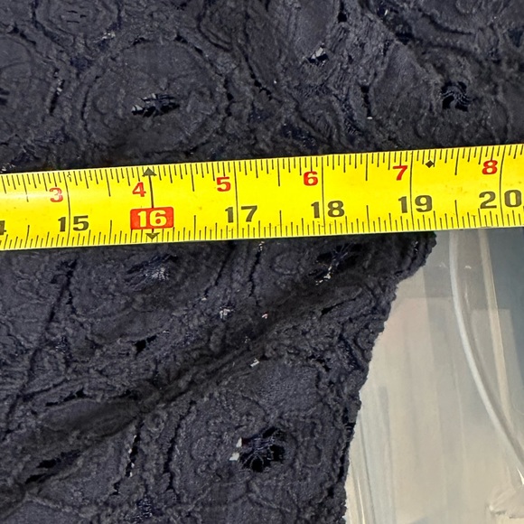 Anthropologie Tabitha Delphinium Knit Lace Blazer Navy Blue Wedding Summ… - Picture 9 of 10